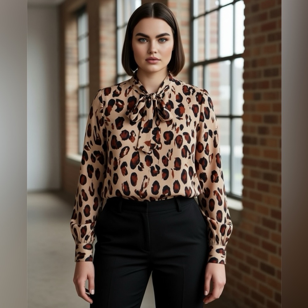 Eloquii Leopard Print Blouse